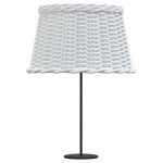 vidaXL Abajur lustră, alb, Ø45 x 28 cm, răchită vidaXL Abajur lustră, alb, Ø45 x 28 cm, răchită