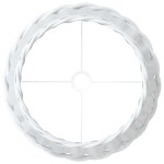 vidaXL Abajur lustră, alb, Ø45 x 28 cm, răchită vidaXL Abajur lustră, alb, Ø45 x 28 cm, răchită