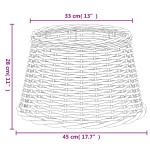 vidaXL Abajur lustră, alb, Ø45 x 28 cm, răchită vidaXL Abajur lustră, alb, Ø45 x 28 cm, răchită