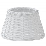 vidaXL Abajur de veioză alb Ø50x30 cm răchită vidaXL Abajur de veioză alb Ø50x30 cm răchită