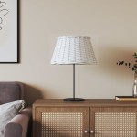 vidaXL Abajur de veioză alb Ø50x30 cm răchită vidaXL Abajur de veioză alb Ø50x30 cm răchită