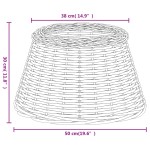 vidaXL Abajur de veioză alb Ø50x30 cm răchită vidaXL Abajur de veioză alb Ø50x30 cm răchită