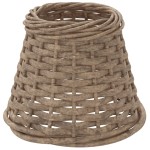 vidaXL Abajur de veioză maro Ø15x12 cm răchită vidaXL Abajur de veioză maro Ø15x12 cm răchită