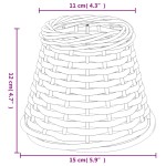vidaXL Abajur de veioză maro Ø15x12 cm răchită vidaXL Abajur de veioză maro Ø15x12 cm răchită