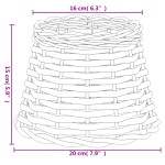 vidaXL Abajur de veioză maro Ø20x15 cm răchită vidaXL Abajur de veioză maro Ø20x15 cm răchită