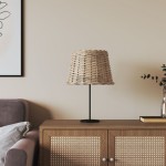 vidaXL Abajur veioză, maro, Ø30x20 cm, răchită vidaXL Abajur veioză, maro, Ø30x20 cm, răchită
