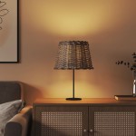 vidaXL Abajur veioză, maro, Ø30x20 cm, răchită vidaXL Abajur veioză, maro, Ø30x20 cm, răchită