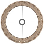 vidaXL Abajur veioză, maro, Ø40x26 cm, răchită