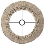 vidaXL Abajur de veioză, maro, Ø45x28 cm, răchită vidaXL Abajur de veioză, maro, Ø45x28 cm, răchită