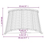vidaXL Abajur de veioză, maro, Ø45x28 cm, răchită vidaXL Abajur de veioză, maro, Ø45x28 cm, răchită
