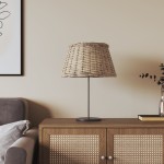 vidaXL Abajur veioză, maro, Ø50x30 cm, răchită vidaXL Abajur veioză, maro, Ø50x30 cm, răchită