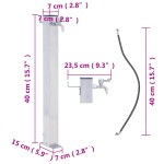 vidaXL Coloană de apă de grădină, 40 cm, oțel inoxidabil, pătrat vidaXL Coloană de apă de grădină, 40 cm, oțel inoxidabil, pătrat