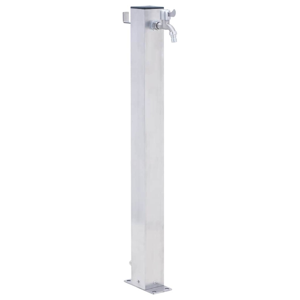 vidaXL Coloană de apă de grădină, 60 cm, oțel inoxidabil, pătrat