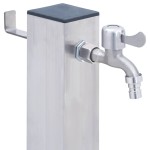 vidaXL Coloană de apă de grădină, 100 cm, oțel inoxidabil, pătrat vidaXL Coloană de apă de grădină, 100 cm, oțel inoxidabil, pătrat