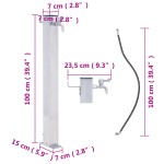 vidaXL Coloană de apă de grădină, 100 cm, oțel inoxidabil, pătrat vidaXL Coloană de apă de grădină, 100 cm, oțel inoxidabil, pătrat