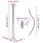 vidaXL Coloană de apă de grădină, 40 cm, oțel inoxidabil, rotund vidaXL Coloană de apă de grădină, 40 cm, oțel inoxidabil, rotund