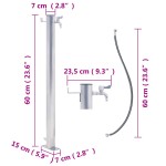 vidaXL Coloană de apă de grădină, 60 cm, oțel inoxidabil, rotund vidaXL Coloană de apă de grădină, 60 cm, oțel inoxidabil, rotund