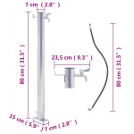 vidaXL Coloană de apă de grădină, 80 cm, oțel inoxidabil, rotund vidaXL Coloană de apă de grădină, 80 cm, oțel inoxidabil, rotund