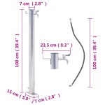 vidaXL Coloană de apă de grădină, 100 cm, oțel inoxidabil, rotund vidaXL Coloană de apă de grădină, 100 cm, oțel inoxidabil, rotund