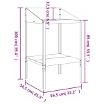 vidaXL Suport de plante, antracit, 56,5x54,5x100 cm, oțel galvanizat vidaXL Suport de plante, antracit, 56,5x54,5x100 cm, oțel galvanizat