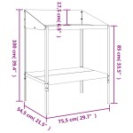 vidaXL Suport de plante, antracit, 75,5x54,5x100 cm, oțel galvanizat