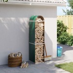 vidaXL Suport pentru bușteni verde 40x45x170 cm oțel galvanizat vidaXL Suport pentru bușteni verde 40x45x170 cm oțel galvanizat
