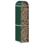 vidaXL Suport pentru bușteni verde 40x45x170 cm oțel galvanizat vidaXL Suport pentru bușteni verde 40x45x170 cm oțel galvanizat