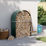 vidaXL Suport pentru bușteni verde 80x45x120 cm oțel galvanizat vidaXL Suport pentru bușteni verde 80x45x120 cm oțel galvanizat