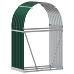 vidaXL Suport pentru bușteni verde 80x45x120 cm oțel galvanizat vidaXL Suport pentru bușteni verde 80x45x120 cm oțel galvanizat