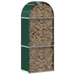 vidaXL Suport pentru bușteni verde 80x45x190 cm oțel galvanizat