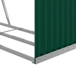 vidaXL Suport pentru bușteni, verde, 120x45x140 cm, oțel galvanizat vidaXL Suport pentru bușteni, verde, 120x45x140 cm, oțel galvanizat