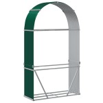 vidaXL Suport pentru bușteni, verde, 120x45x210 cm, oțel galvanizat vidaXL Suport pentru bușteni, verde, 120x45x210 cm, oțel galvanizat