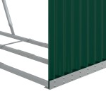 vidaXL Suport pentru bușteni, verde, 120x45x100 cm, oțel galvanizat