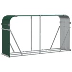 vidaXL Suport pentru bușteni, verde, 180x45x100 cm, oțel galvanizat