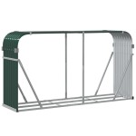 vidaXL Suport pentru bușteni, verde, 180x45x100 cm, oțel galvanizat