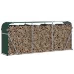 vidaXL Suport pentru bușteni verde 234x45x100 cm oțel galvanizat vidaXL Suport pentru bușteni verde 234x45x100 cm oțel galvanizat