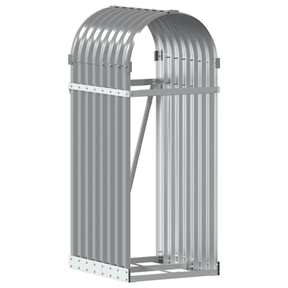 vidaXL Suport de bușteni, gri deschis, 40x45x100 cm, oțel galvanizat