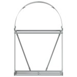 vidaXL Suport de bușteni, gri deschis, 80x45x120 cm, oțel galvanizat vidaXL Suport de bușteni, gri deschis, 80x45x120 cm, oțel galvanizat