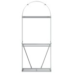 vidaXL Suport de bușteni, gri deschis, 80x45x190 cm, oțel galvanizat