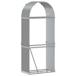 vidaXL Suport de bușteni, gri deschis, 80x45x190 cm, oțel galvanizat