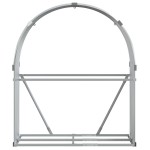 vidaXL Suport de bușteni, gri deschis, 120x45x140 cm, oțel galvanizat