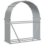 vidaXL Suport de bușteni, gri deschis, 120x45x140 cm, oțel galvanizat