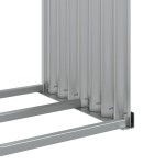 vidaXL Suport de bușteni, gri deschis, 120x45x140 cm, oțel galvanizat