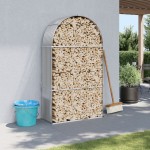 vidaXL Suport de bușteni, gri deschis, 120x45x210 cm, oțel galvanizat vidaXL Suport de bușteni, gri deschis, 120x45x210 cm, oțel galvanizat