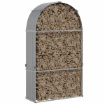vidaXL Suport de bușteni, gri deschis, 120x45x210 cm, oțel galvanizat vidaXL Suport de bușteni, gri deschis, 120x45x210 cm, oțel galvanizat