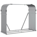 vidaXL Suport de bușteni, gri deschis, 120x45x100 cm, oțel galvanizat vidaXL Suport de bușteni, gri deschis, 120x45x100 cm, oțel galvanizat