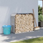 vidaXL Suport de bușteni, gri deschis, 120x45x100 cm, oțel galvanizat vidaXL Suport de bușteni, gri deschis, 120x45x100 cm, oțel galvanizat