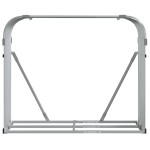 vidaXL Suport de bușteni, gri deschis, 120x45x100 cm, oțel galvanizat vidaXL Suport de bușteni, gri deschis, 120x45x100 cm, oțel galvanizat