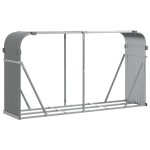 vidaXL Suport de bușteni, gri deschis, 180x45x100 cm, oțel galvanizat vidaXL Suport de bușteni, gri deschis, 180x45x100 cm, oțel galvanizat