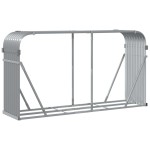 vidaXL Suport de bușteni, gri deschis, 180x45x100 cm, oțel galvanizat vidaXL Suport de bușteni, gri deschis, 180x45x100 cm, oțel galvanizat